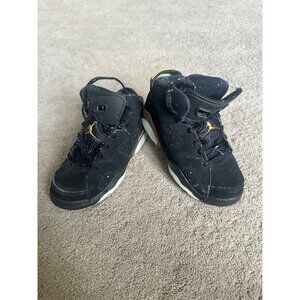 Nike Air Jordan Retro 6 DMP Basketball Shoes Black Gold Youth Size 11cCT4965-007